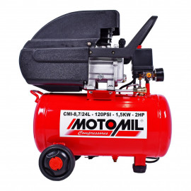 Compressor Ar 7,6 24l 2,0hp 120lbs Monofásico - MOTOMIL